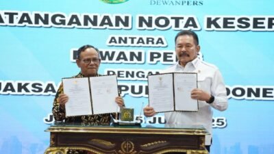 Kejaksaan & Dewan Pers Tandatangani MoU, Tegaskan Komitmen terhadap Kemerdekaan Pers