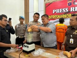Polda Kaltim Musnahkan Sabu Nyaris 1 Kg, Diblender dan Dibuang ke Kloset